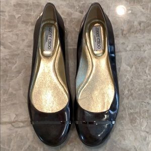 Jimmy Choo gunmetal flats, size 39
